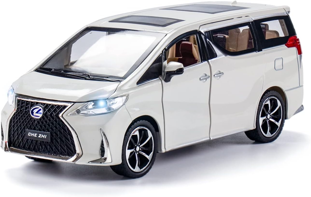 TOYOTA LEXUS LM300 1/32 DIECAST METAL PULLBACK TOY CAR WITH OPENABLE DOORS & LIGHT, MUSIC BOYS CAR FOR KIDS BEST TOYS GIFTS TOYS FOR KIDS [SIZE:-17.5CM*6CM*6CM]【 MULTICOLOR 】