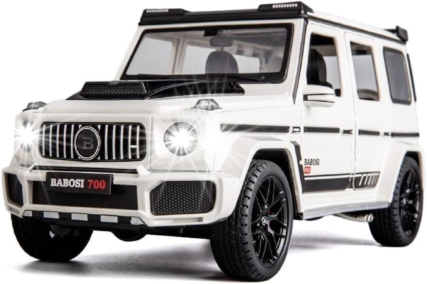 BRABUS 700 SUV 1:32 DIECAST METAL PULLBACK TOY CAR WITH OPENABLE DOORS & LIGHT, MUSIC BOYS CAR FOR KIDS BEST TOYS GIFTS TOYS FOR KIDS [SIZE:-15.5CM*6.5CM*6.5CM]【 MULTICOLOR 】