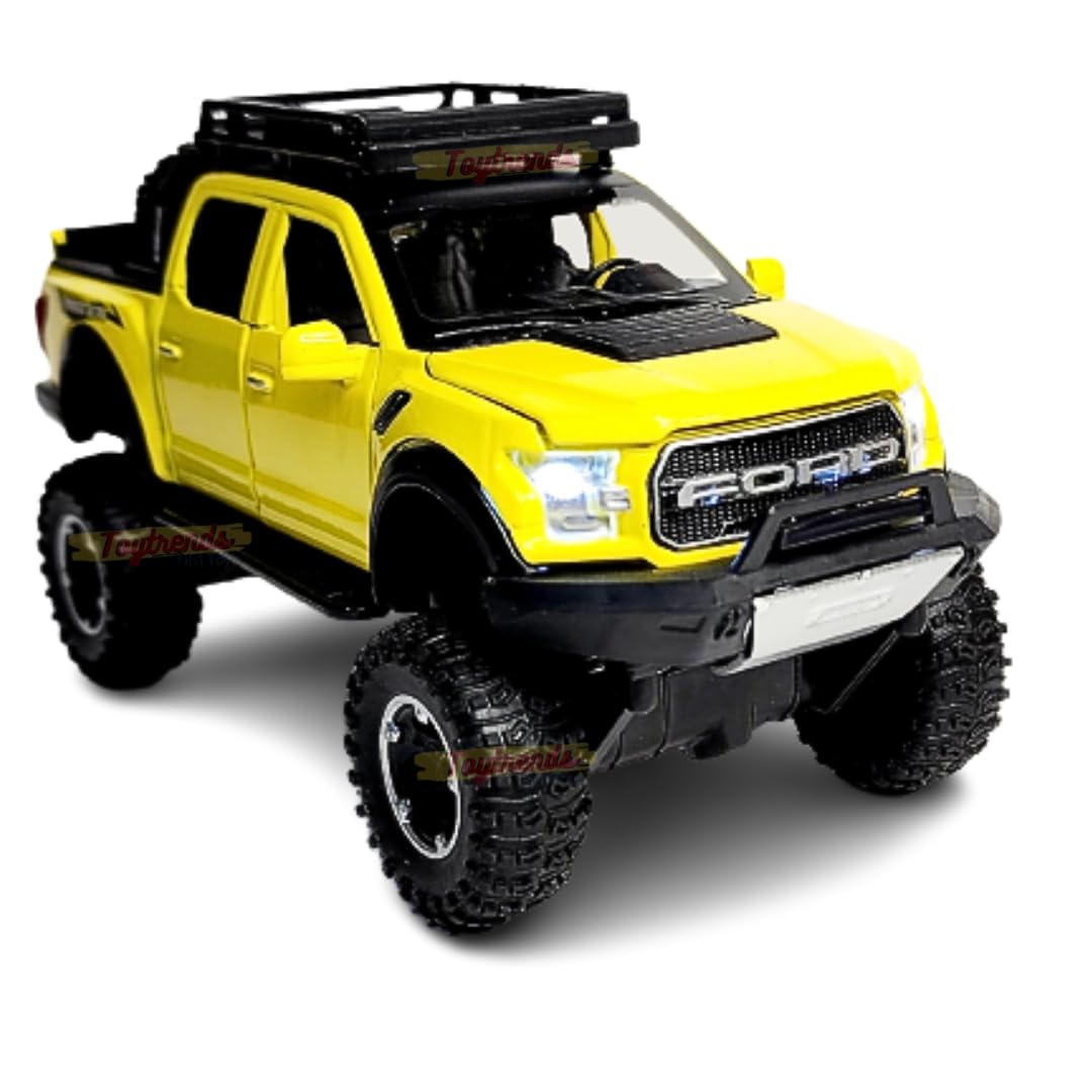 FORD SUV 1:32 DIECAST METAL PULLBACK TOY CAR WITH OPENABLE DOORS & LIGHT, MUSIC BOYS CAR FOR KIDS BEST TOYS GIFTS TOYS FOR KIDS [SIZE:-20CM*14CM*5.8CM]【 MULTICOLOR 】