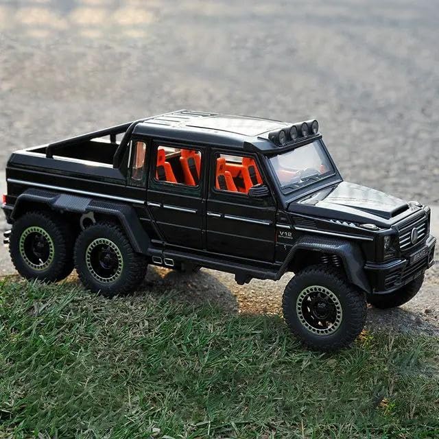 BIG SIZE MERCEDES 6X6 1:24 DIECAST METAL PULLBACK TOY CAR WITH OPENABLE DOORS & LIGHT, MUSIC BOYS CAR FOR KIDS BEST TOYS GIFTS TOYS FOR KIDS [SIZE:-22CM*9CM*7CM]【 MULTICOLOR 】