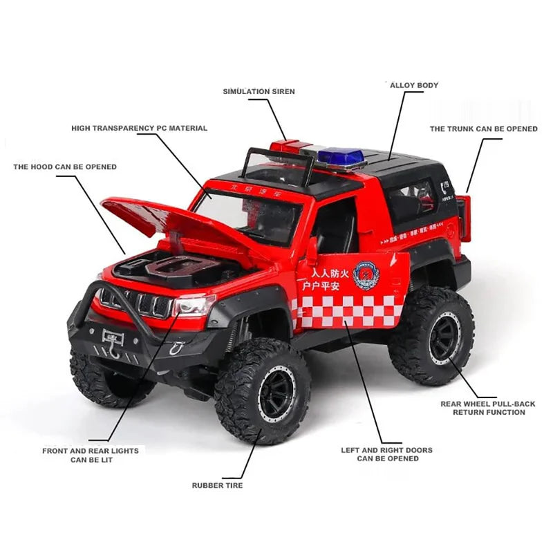 Jeep Police Scale Model Diecast Metalcar - All Size