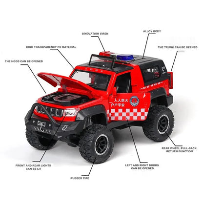 Jeep Police Scale Model Diecast Metalcar - All Size