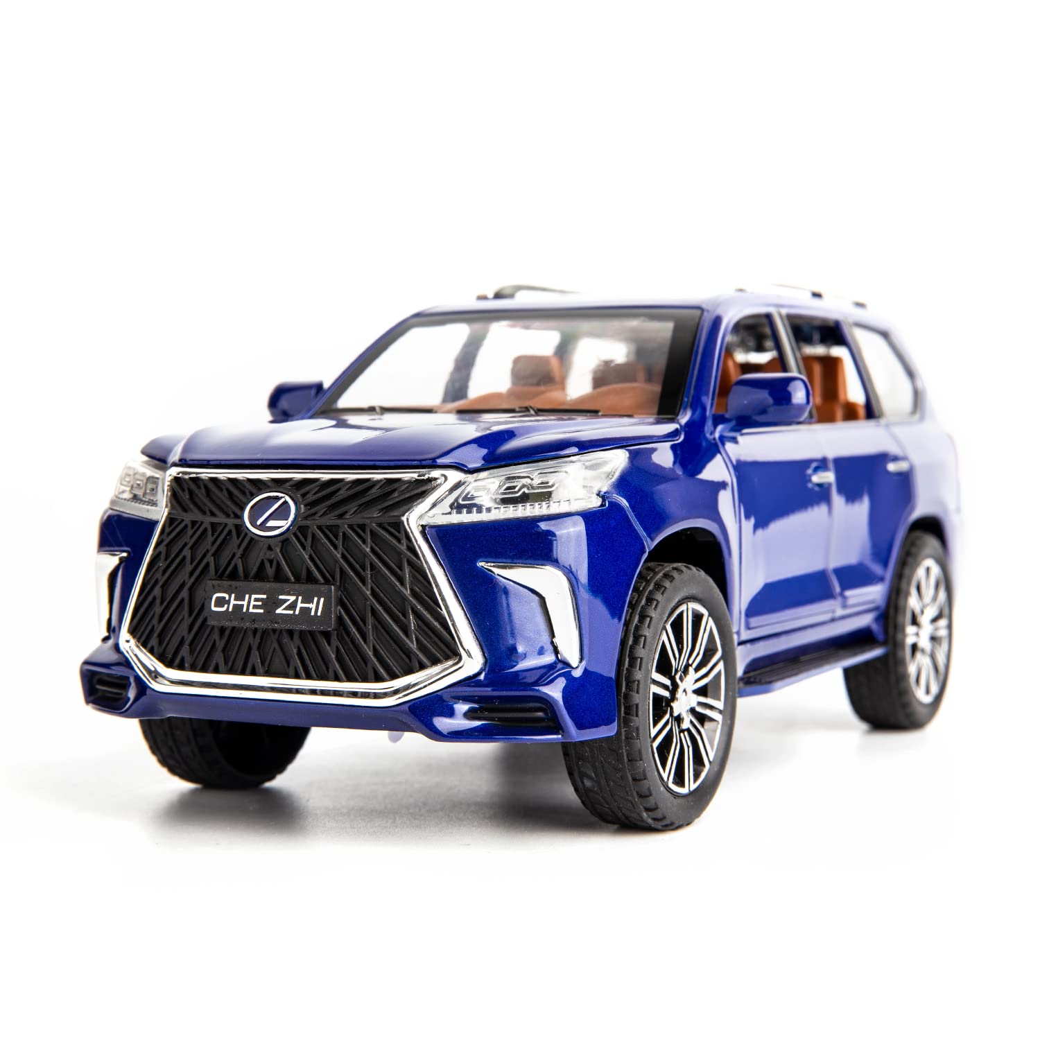 BIG SIZE LEXUS LX570 1:24 DIECAST METAL PULLBACK TOY CAR WITH OPENABLE DOORS & LIGHT, MUSIC BOYS CAR FOR KIDS BEST TOYS GIFTS TOYS FOR KIDS [SIZE:-21CM*9.5CM*8.4CM]【 MULTICOLOR 】