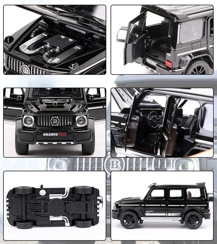 BRABUS 700 SUV 1:32 DIECAST METAL PULLBACK TOY CAR WITH OPENABLE DOORS & LIGHT, MUSIC BOYS CAR FOR KIDS BEST TOYS GIFTS TOYS FOR KIDS [SIZE:-15.5CM*6.5CM*6.5CM]【 MULTICOLOR 】