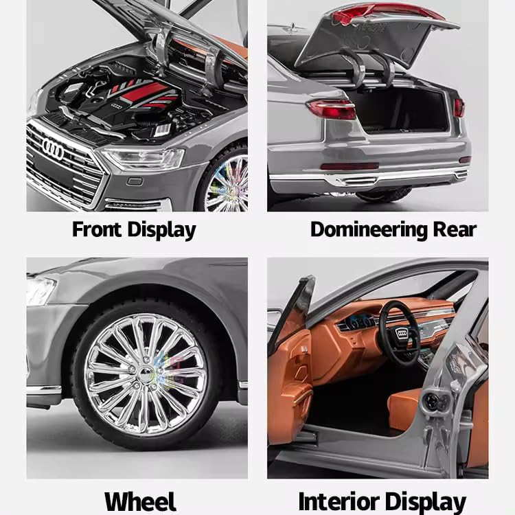 Audi A8 Scale Model Diecast Metalcar - All Size