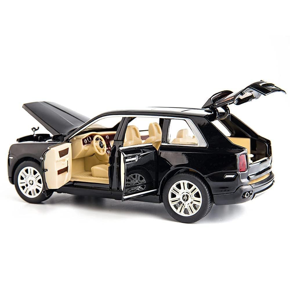 BIG SIZE ROLLS ROYCE CULLINAN 1:24 DIECAST METAL PULLBACK TOY CAR WITH OPENABLE DOORS & LIGHT, MUSIC BOYS CAR FOR KIDS BEST TOYS GIFTS TOYS FOR KIDS [SIZE:-20CM*8.5CM*7CM]【 MULTICOLOR 】