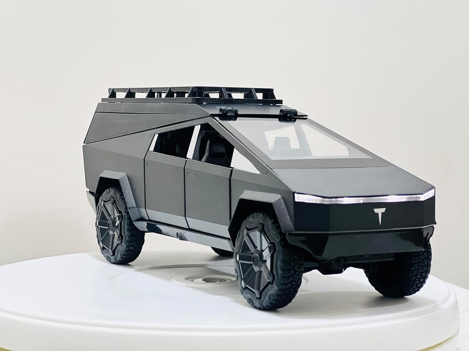 TESLA CYBERTRUCK CAMPING VEHICLE 1:24 METAL PULLBACK TOY CAR WITH OPENABLE DOORS & LIGHT, MUSIC BOYS CAR FOR KIDS BEST TOYS GIFTS TOYS FOR KIDS [SIZE:-19CM*10CM*8.5CM]【 MULTICOLOR 】