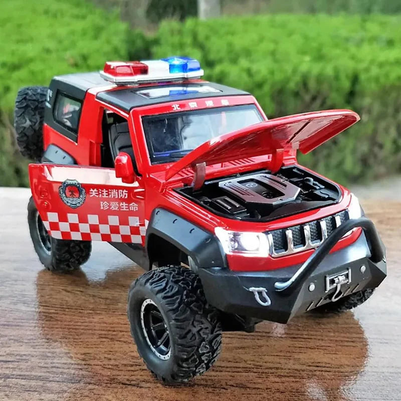 Jeep Police Scale Model Diecast Metalcar - All Size