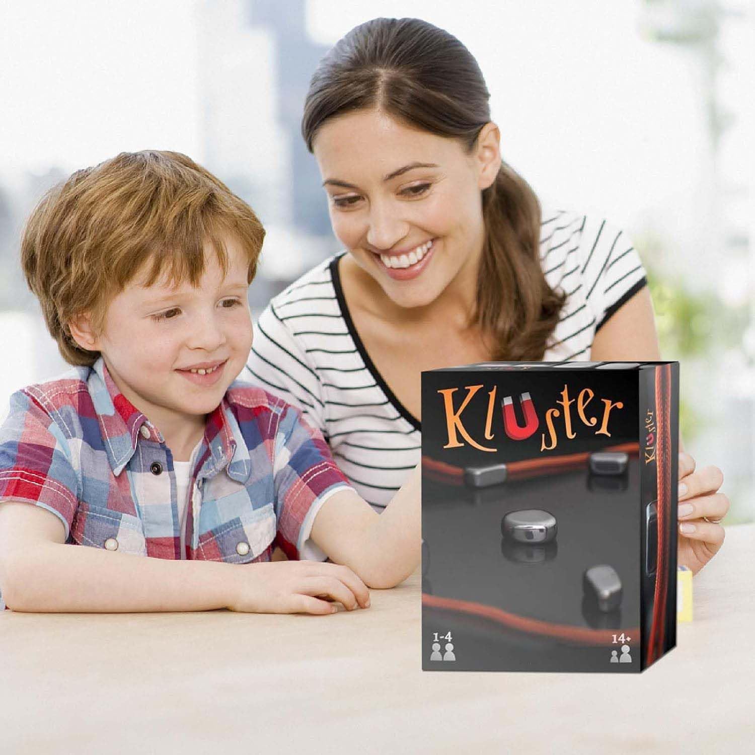 Brain Toys Kluster Magnets Fun Table Top Magnet Game | Strategy Game | STEM | Magnetic Action Game Board Game (Genuine Product for 2 to 4 People)