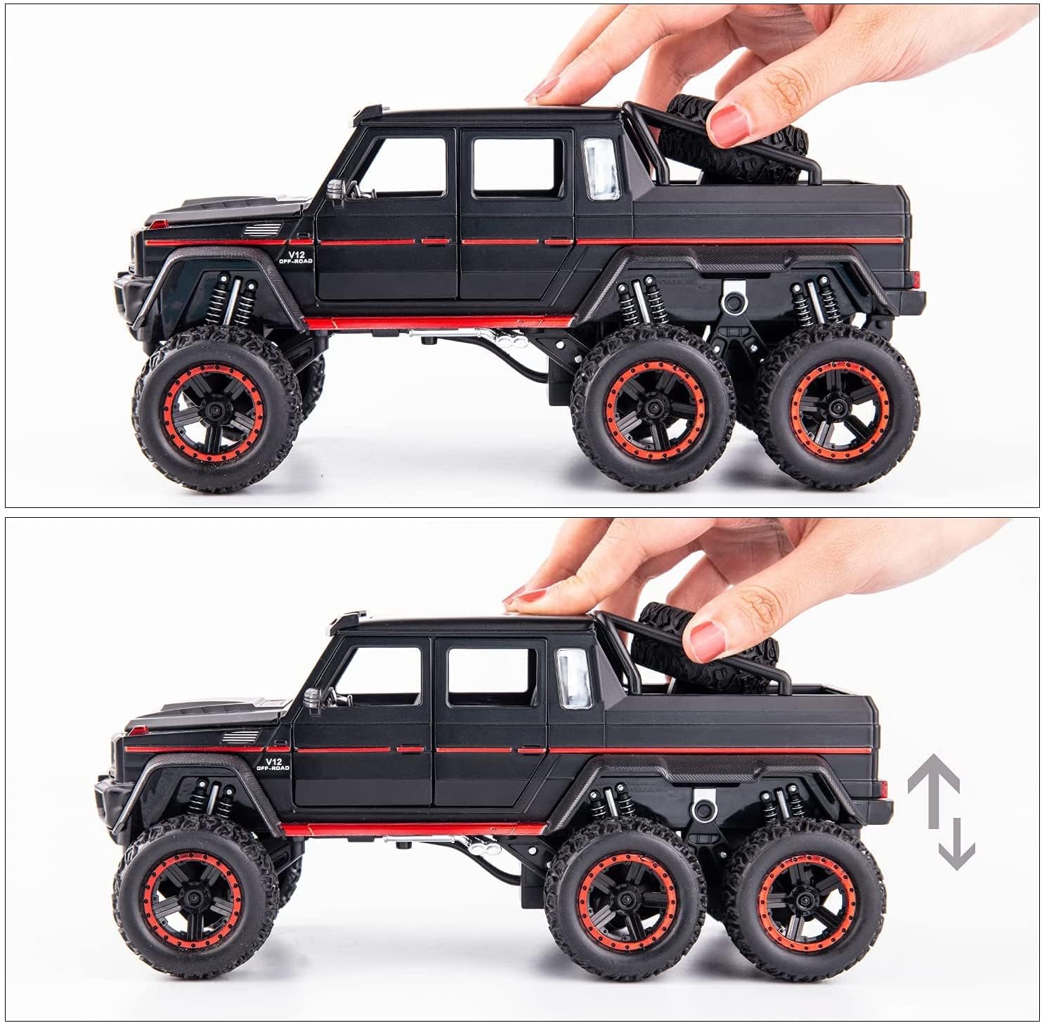 1:24 Diecast Metal Car AMG 6X6 Die Cast Big Scale Model Alloy [Size : 21Cm*11Cm*10Cm]