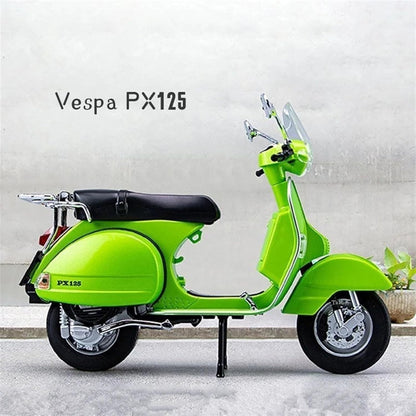 BEAUTY HUB VESPA 125 MOTORCYCLE MODEL, ALLOY MATERIAL, SIMULATED RETRO MOTORCYCLE, LITTLE SHEEP SCOOTER, BOXED COLLECTION DISPLAY (COLOR : MULTI)