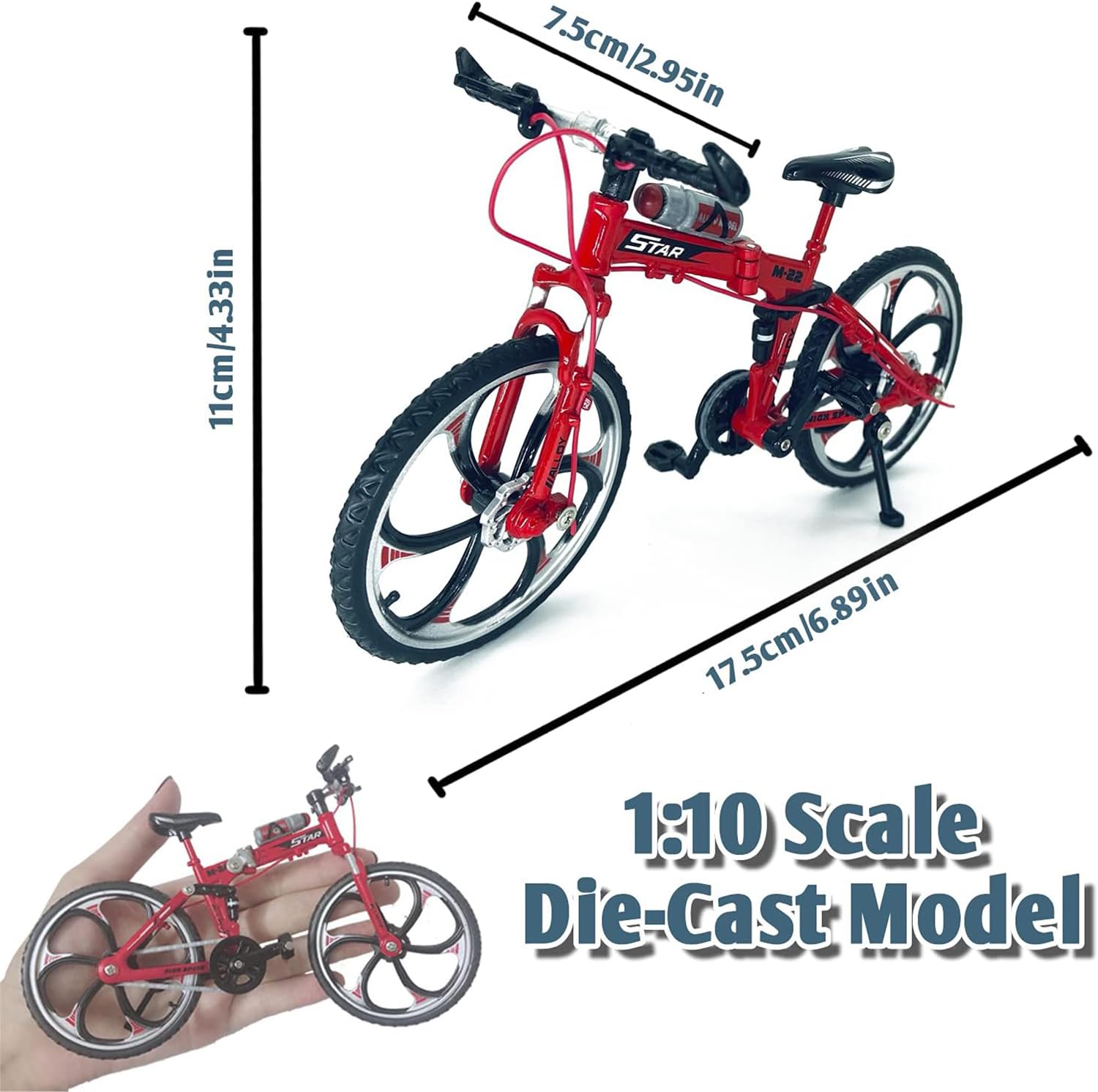 MINI BIKE ORNAMENT TOY BICYCLE MOUNTAIN FOR CAKE TOPPER, HOME DECOR, CRAFTS, COLLECTION, BIRTHDAY GIFT FOR BOYS GIRLS BIKE FANCIERS   [SIZE:-17.5CM*11CM*7.5CM]