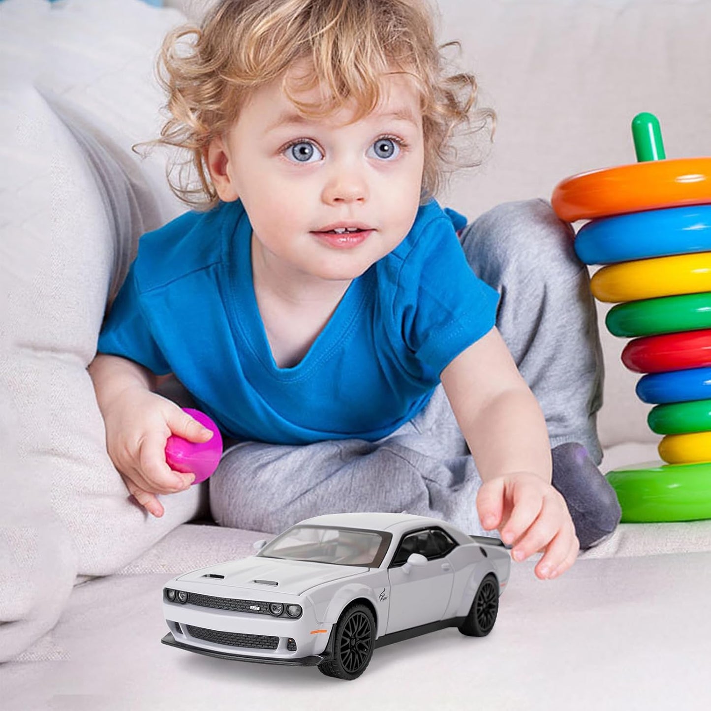 Dodge Challenger Hellcat Scale Model Diecast Metal Car - All Size