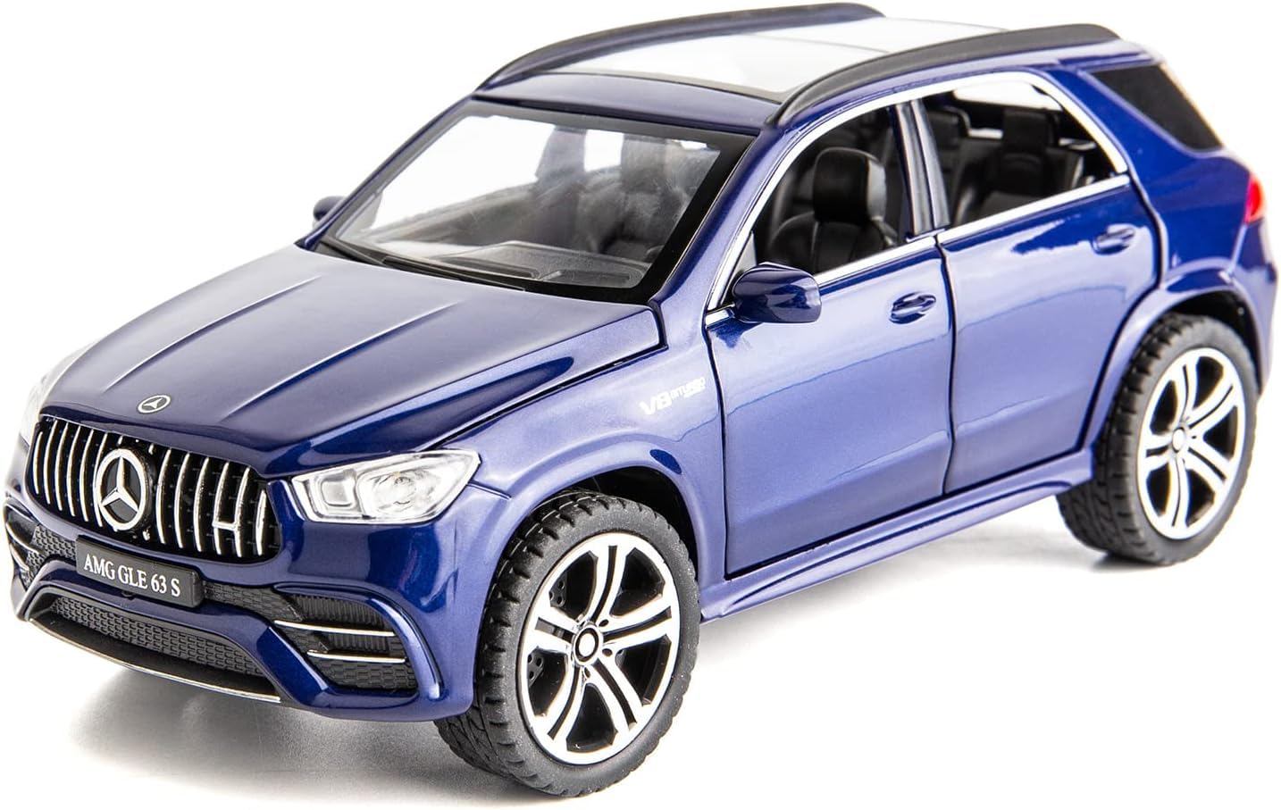 MERCEDES BENZ GTR GLE 63S 1:32 DIECAST METAL PULLBACK TOY CAR WITH OPENABLE DOORS & LIGHT, MUSIC BOYS CAR FOR KIDS BEST TOYS GIFTS TOYS FOR KIDS [SIZE:-15.3CM*6.8CM*5.9CM]【 MULTICOLOR 】