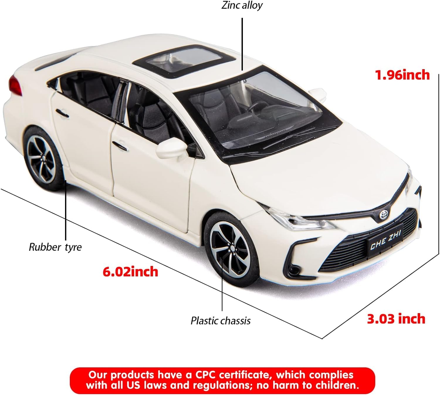 Toyota Corolla Scale Model Diecast Metalcar - All Size