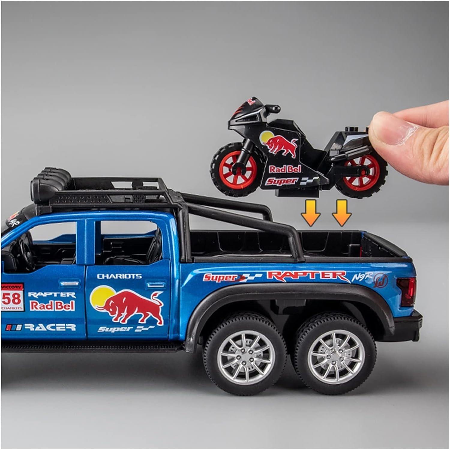 Ford Raptor F150 Pick-up Scale Model Diecast Metalcar - All Size