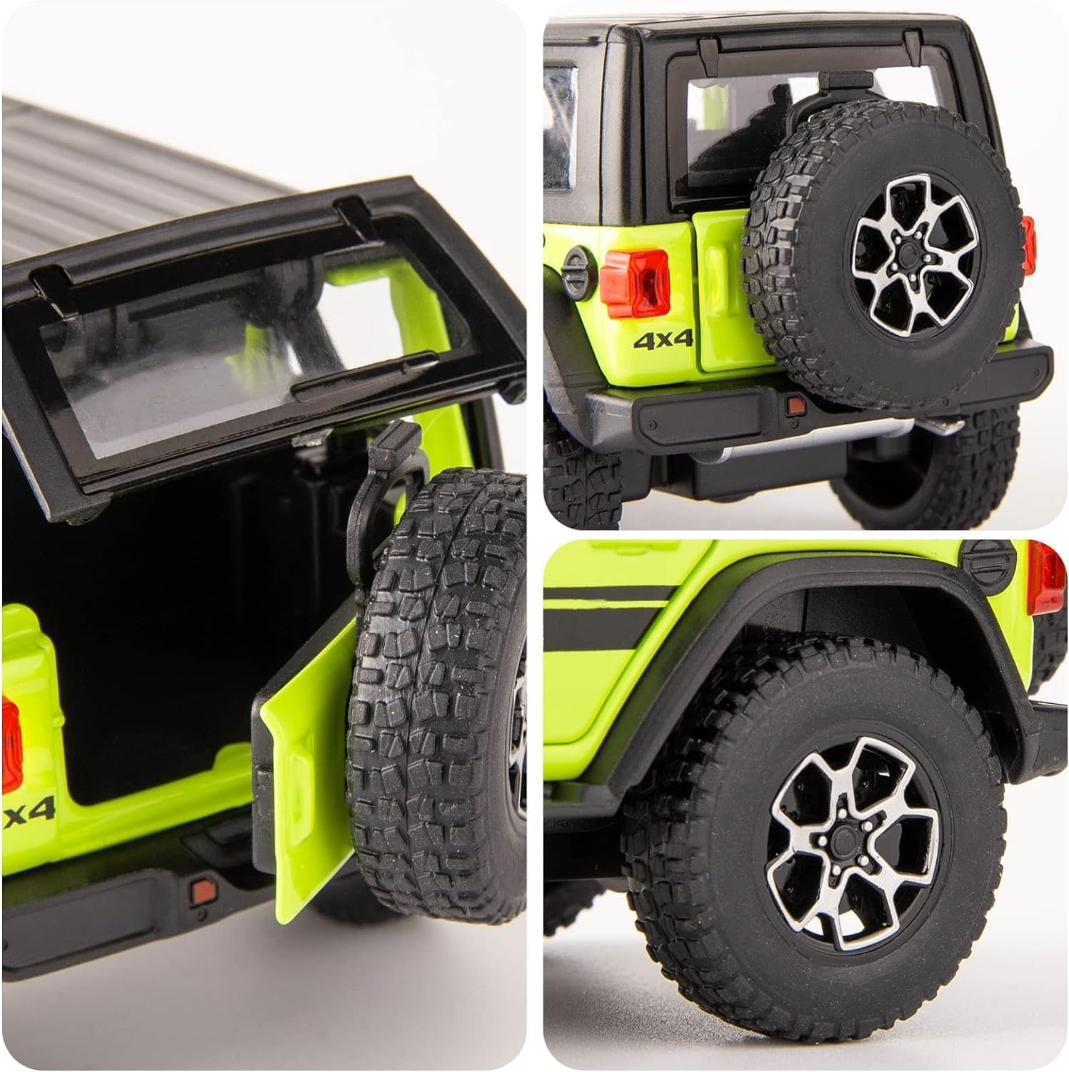 WRANGLER RUBICON THAR JEEP DIECAST METAL PULLBACK TOY CAR WITH OPENABLE DOORS & LIGHT, MUSIC BOYS CAR FOR KIDS BEST TOYS GIFTS TOYS FOR KIDS [SIZE:-17CM*7CM*6.8CM]【 MULTICOLOR 】