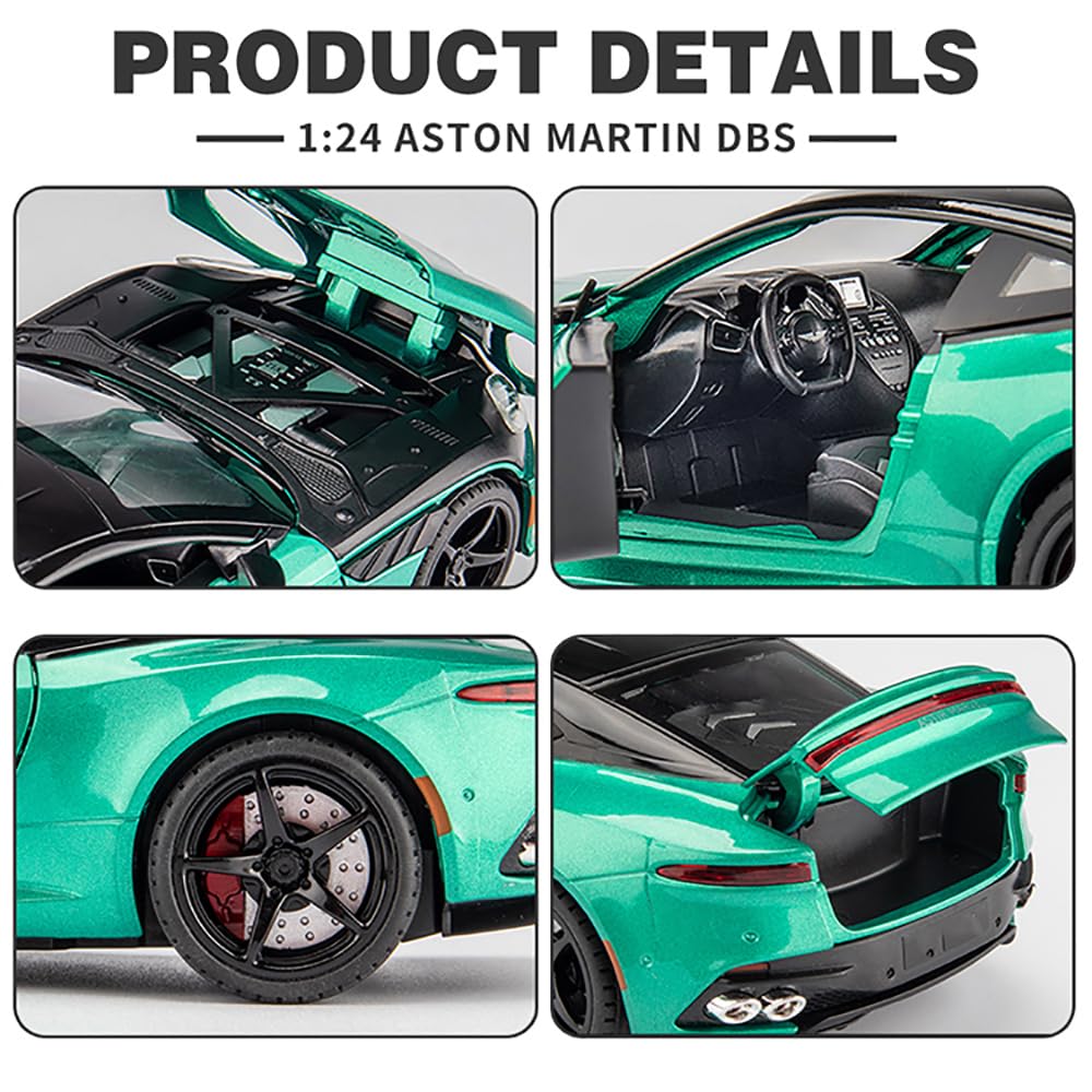 1:24 for Aston Martin GT Alloy Diecasts & Toy Vehicles Metal Toy Car Model Sound and Light Pull Back Collection Kids Toy[3 Color available Any 1 Random Send ][22CM*9CM*8CM]