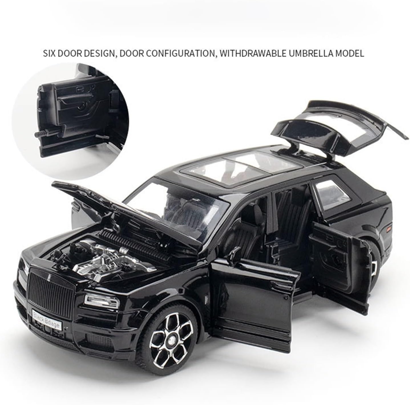 Rolls Royce Cullinan Trailer Scale Model Diecast Metalcar - All Size