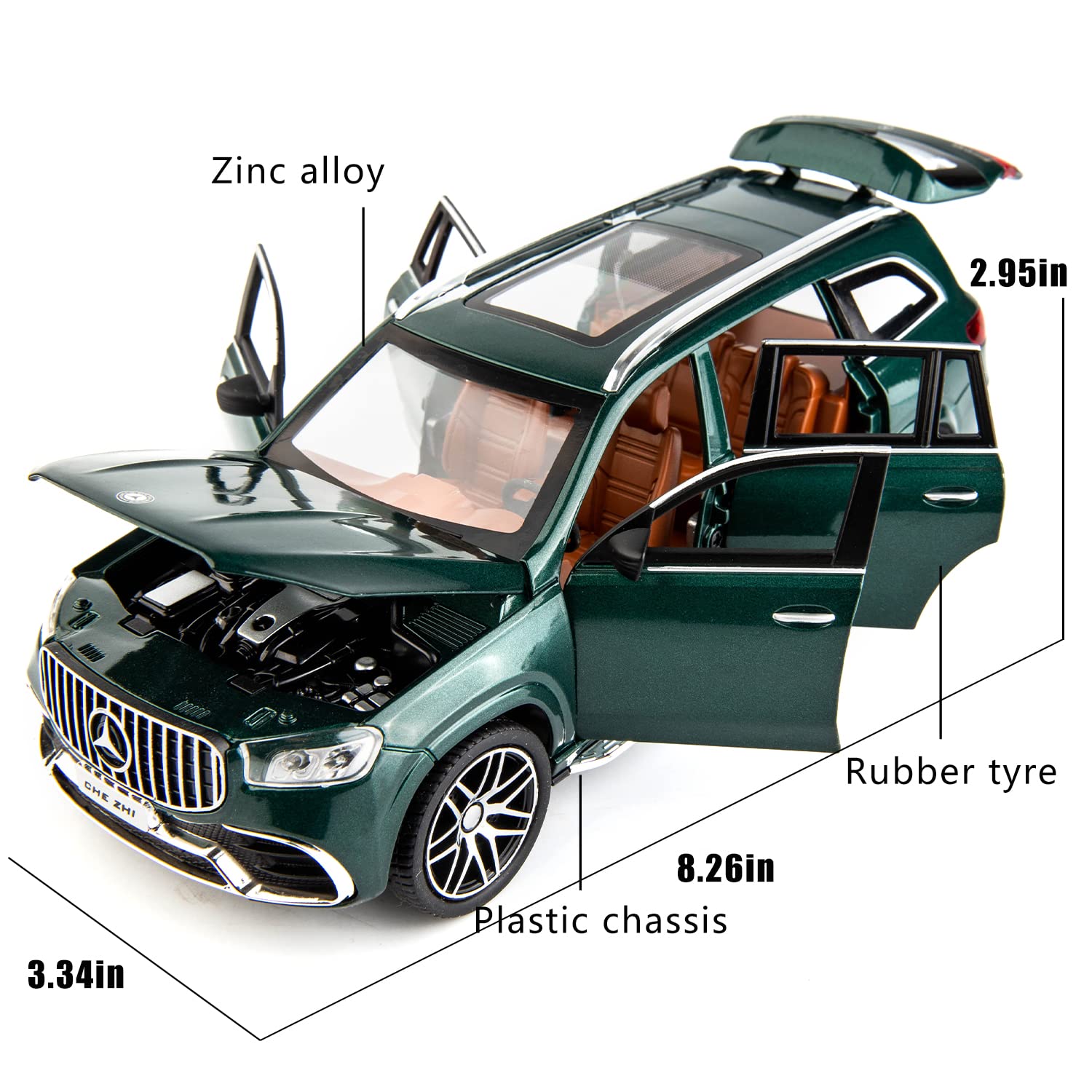 Mercedes Amg Gls63 Scale Model Diecast Metalcar - All Size