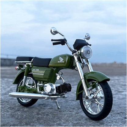 1:12 SIMULATED HONDA JIALING MOTORCYCLE JH70 GIFT MOTORCYCLE MODEL ALLOY TOY MODEL FOR DECORATION MODEL OF MOTORCYCLE [SIZE:-17.5CM*11.5CM*3.3CM]【RANDOM COLOUR】