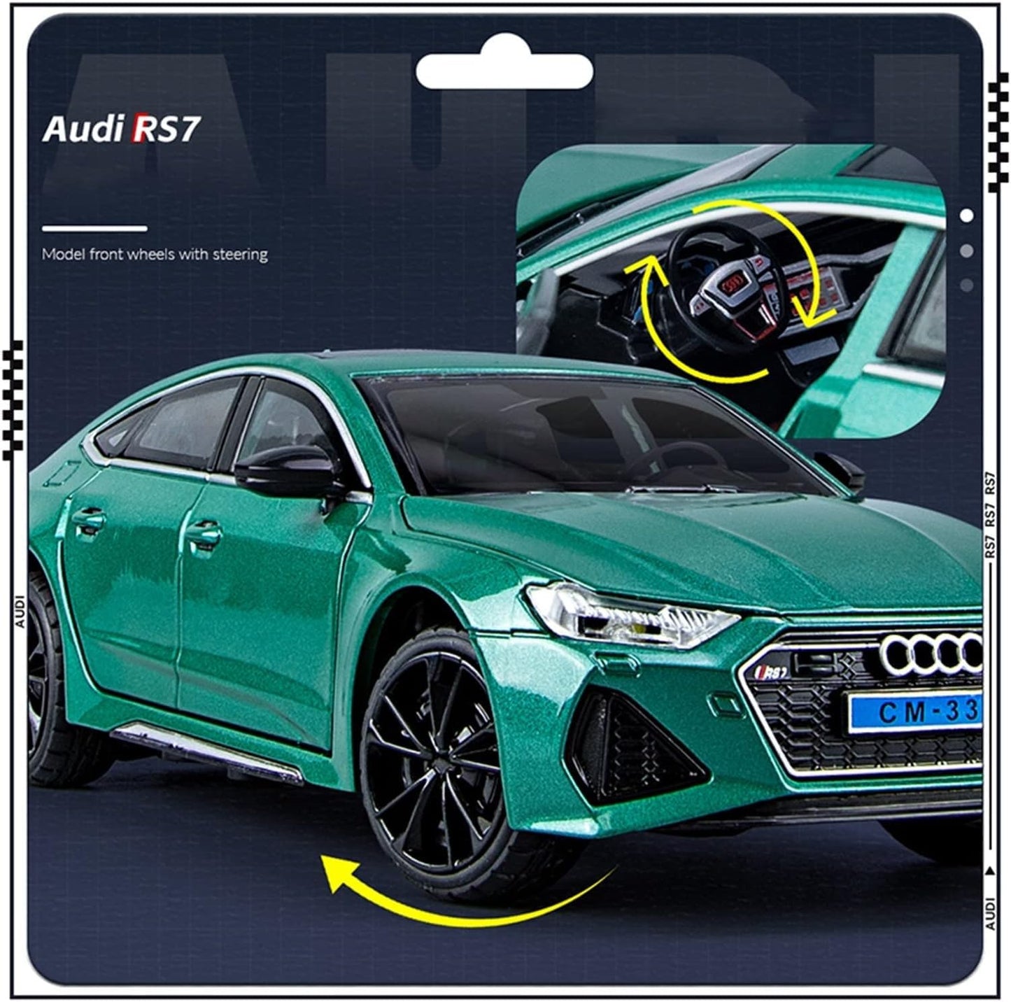 Audi Rs7 Sportboac Scale Model Diecast Metalcar - All Size