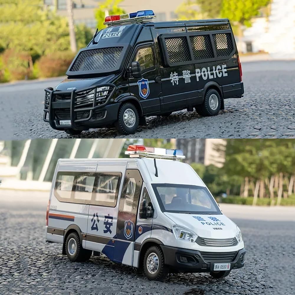 Police Van Scale Model Diecast Metalcar - All Size