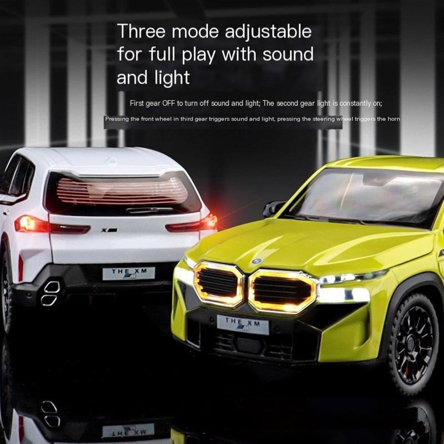 BIG SIZE BMW XM THE 1:24 DIECAST METAL PULLBACK TOY CAR WITH OPENABLE DOORS & LIGHT, MUSIC BOYS CAR FOR KIDS BEST TOYS GIFTS TOYS FOR KIDS [SIZE:-22CM*10.5CM*9CM]【 MULTICOLOR 】