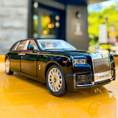Rolls-royce Phantom Black Scale Model Diecast Metalcar - All Size