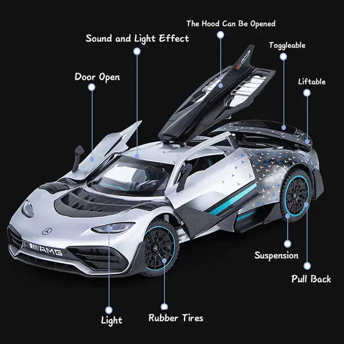 Mercedes Amg-one Scale Model Diecast Metalcar - All Size