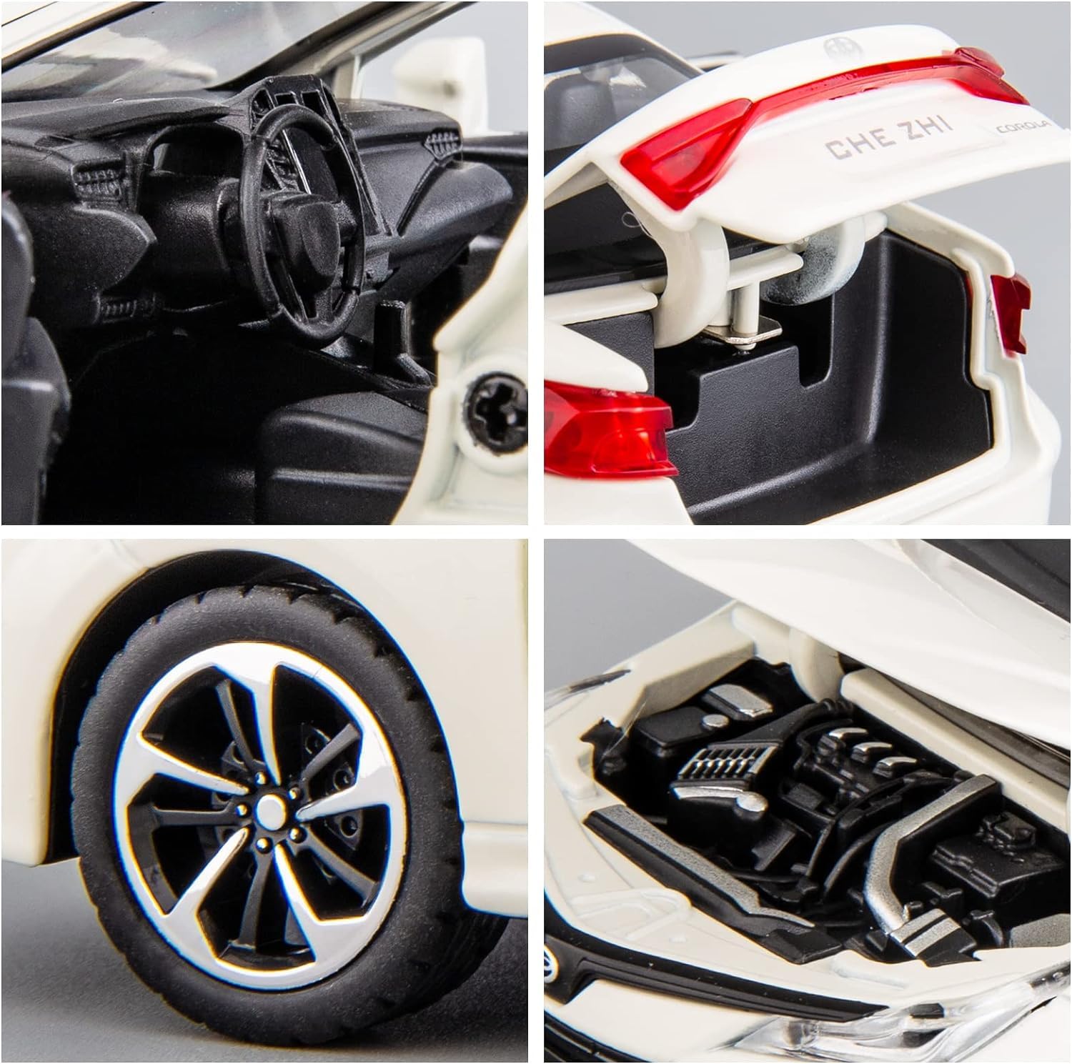 TOYOTA COROLLA 1:32 DIECAST METAL PULLBACK TOY CAR WITH OPENABLE DOORS & LIGHT, MUSIC BOYS CAR FOR KIDS BEST TOYS GIFTS TOYS FOR KIDS [SIZE:-15.4CM*5.9CM*4.5CM]【 MULTICOLOR 】