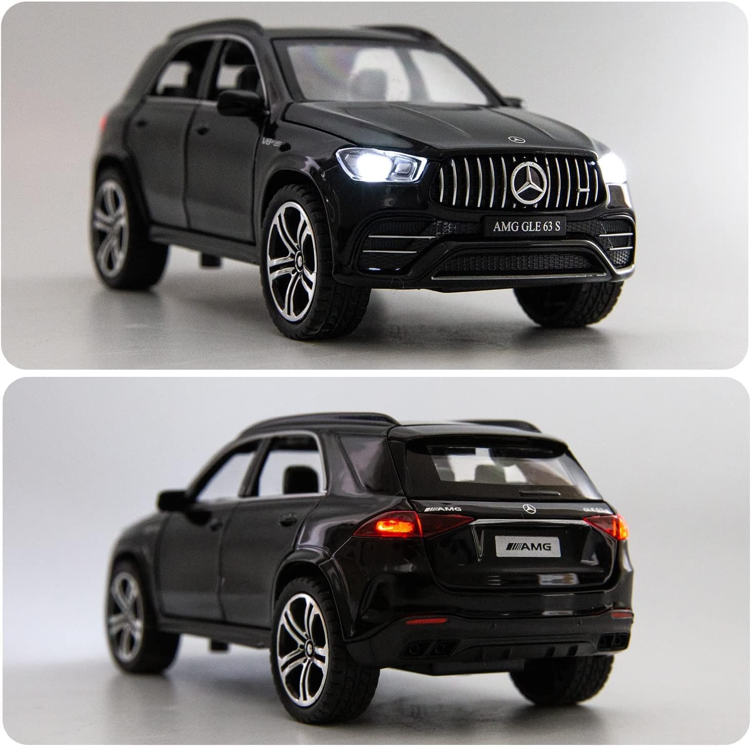 MERCEDES BENZ GTR GLE 63S 1:32 DIECAST METAL PULLBACK TOY CAR WITH OPENABLE DOORS & LIGHT, MUSIC BOYS CAR FOR KIDS BEST TOYS GIFTS TOYS FOR KIDS [SIZE:-15.3CM*6.8CM*5.9CM]【 MULTICOLOR 】