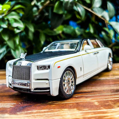 Rolls-royce Phantom Black Scale Model Diecast Metalcar - All Size