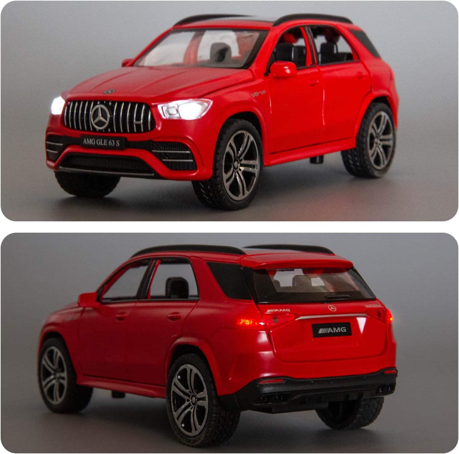 MERCEDES BENZ GTR GLE 63S 1:32 DIECAST METAL PULLBACK TOY CAR WITH OPENABLE DOORS & LIGHT, MUSIC BOYS CAR FOR KIDS BEST TOYS GIFTS TOYS FOR KIDS [SIZE:-15.3CM*6.8CM*5.9CM]【 MULTICOLOR 】