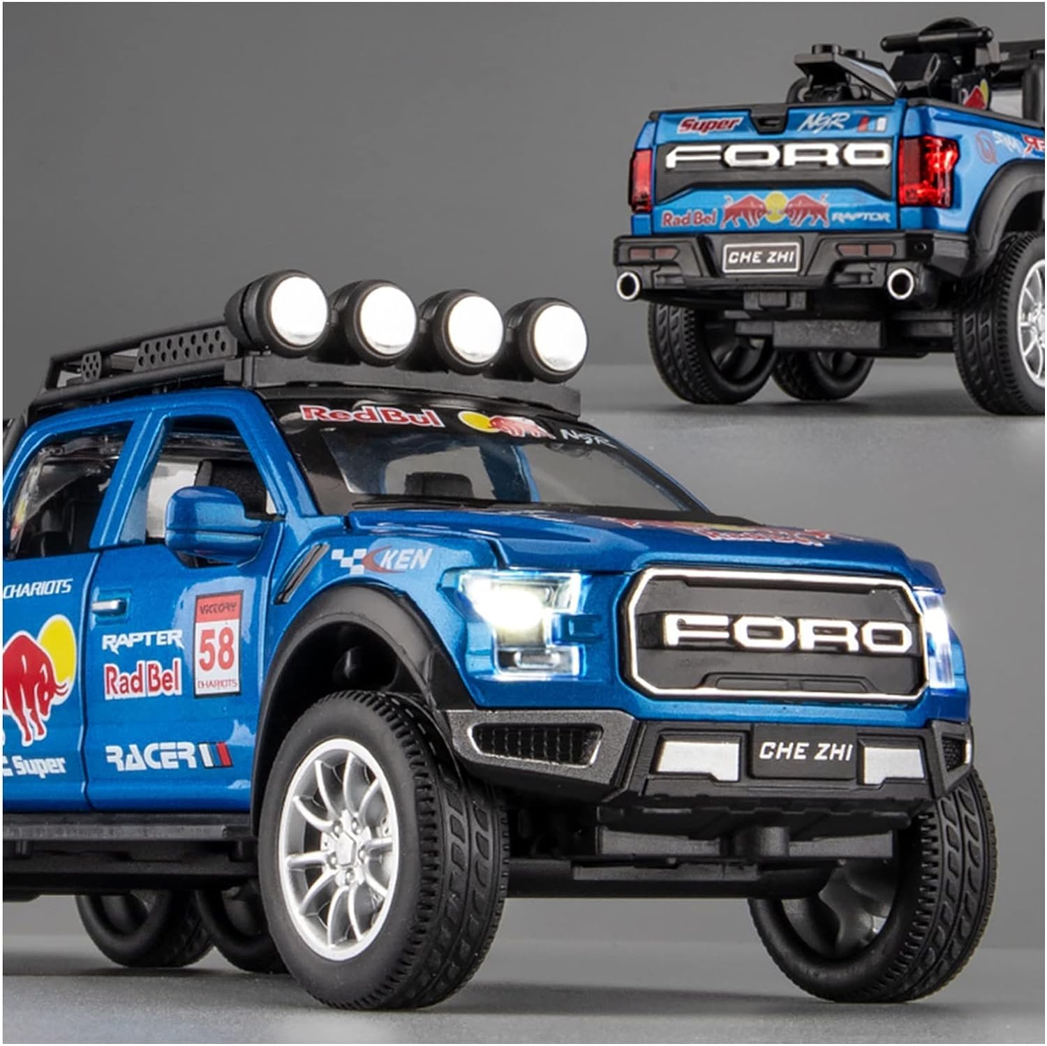 Ford Raptor F150 Pick-up Scale Model Diecast Metalcar - All Size