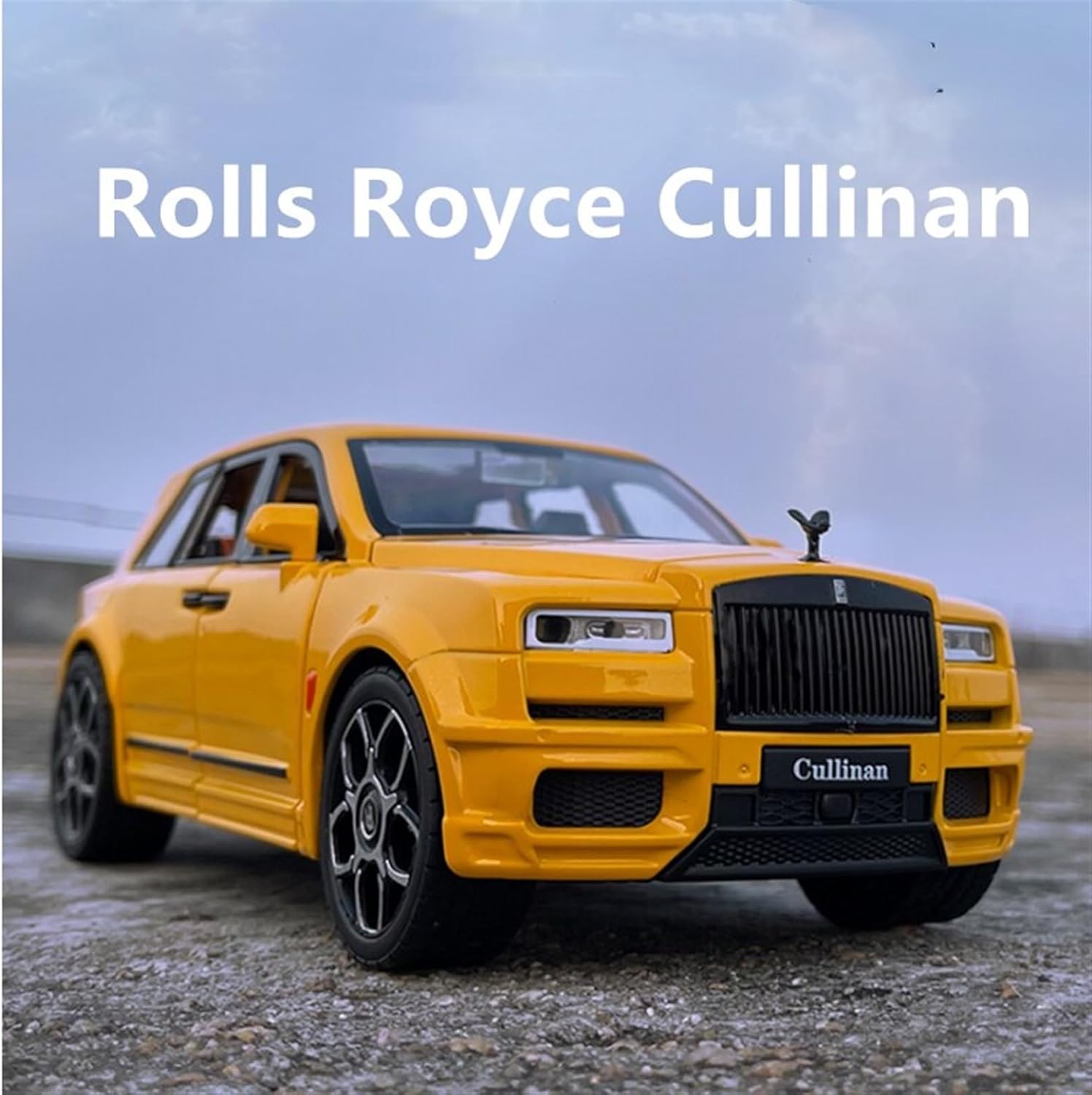 BIG SIZE ROLLS ROYCE CULLINAN 1:24 DIECAST METAL PULLBACK TOY CAR WITH OPENABLE DOORS & LIGHT, MUSIC BOYS CAR FOR KIDS BEST TOYS GIFTS TOYS FOR KIDS [SIZE:-22.5CM*9CM*7.5CM]【 MULTICOLOR 】