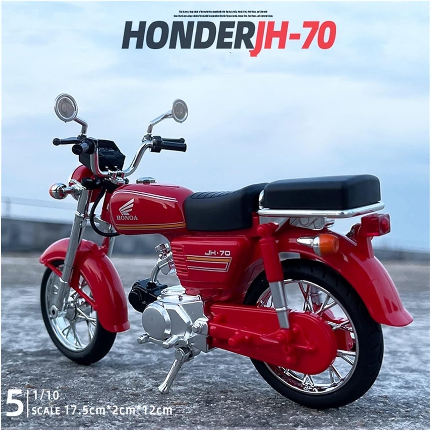 1:12 SIMULATED HONDA JIALING MOTORCYCLE JH70 GIFT MOTORCYCLE MODEL ALLOY TOY MODEL FOR DECORATION MODEL OF MOTORCYCLE [SIZE:-17.5CM*11.5CM*3.3CM]【RANDOM COLOUR】