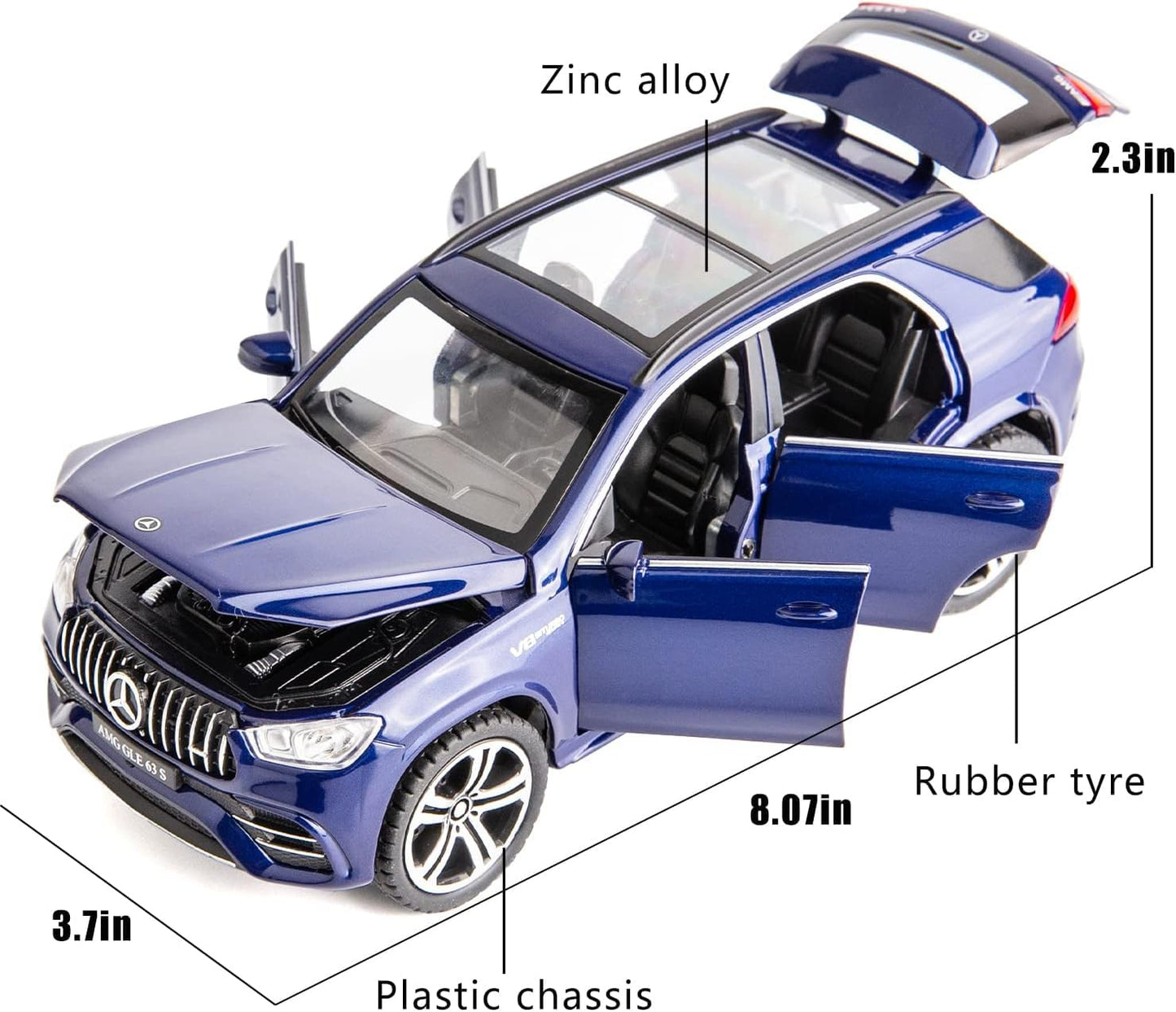 Mercedes Benz Gtr Gle 63s Scale Model Diecast Metalcar - All Size