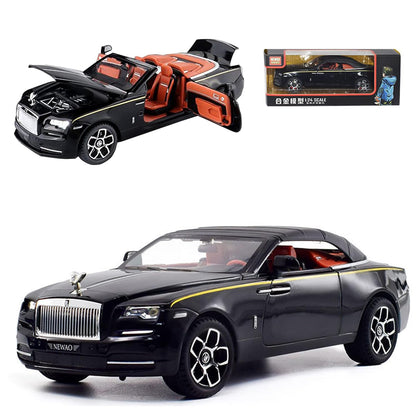 Rolls-royce Convertible Super Sports Scale Model Diecast Metalcar - All Size