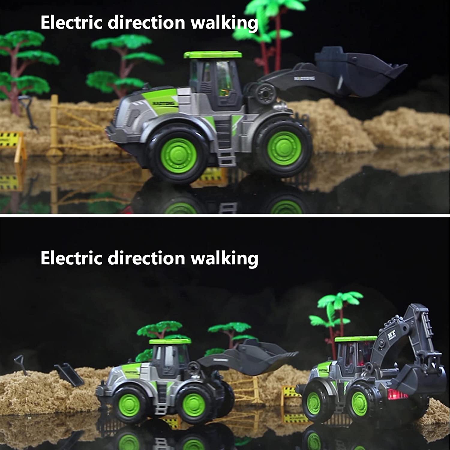 SIMULATION ELECTRIC SOUND AND LIGHT UNIVERSAL EXCAVATOR BULLDOZER ENGINEERING CAR LIGHTING MUSIC CHILDREN'S TOYS BIRTHDAY GIFT. PACK OF 1