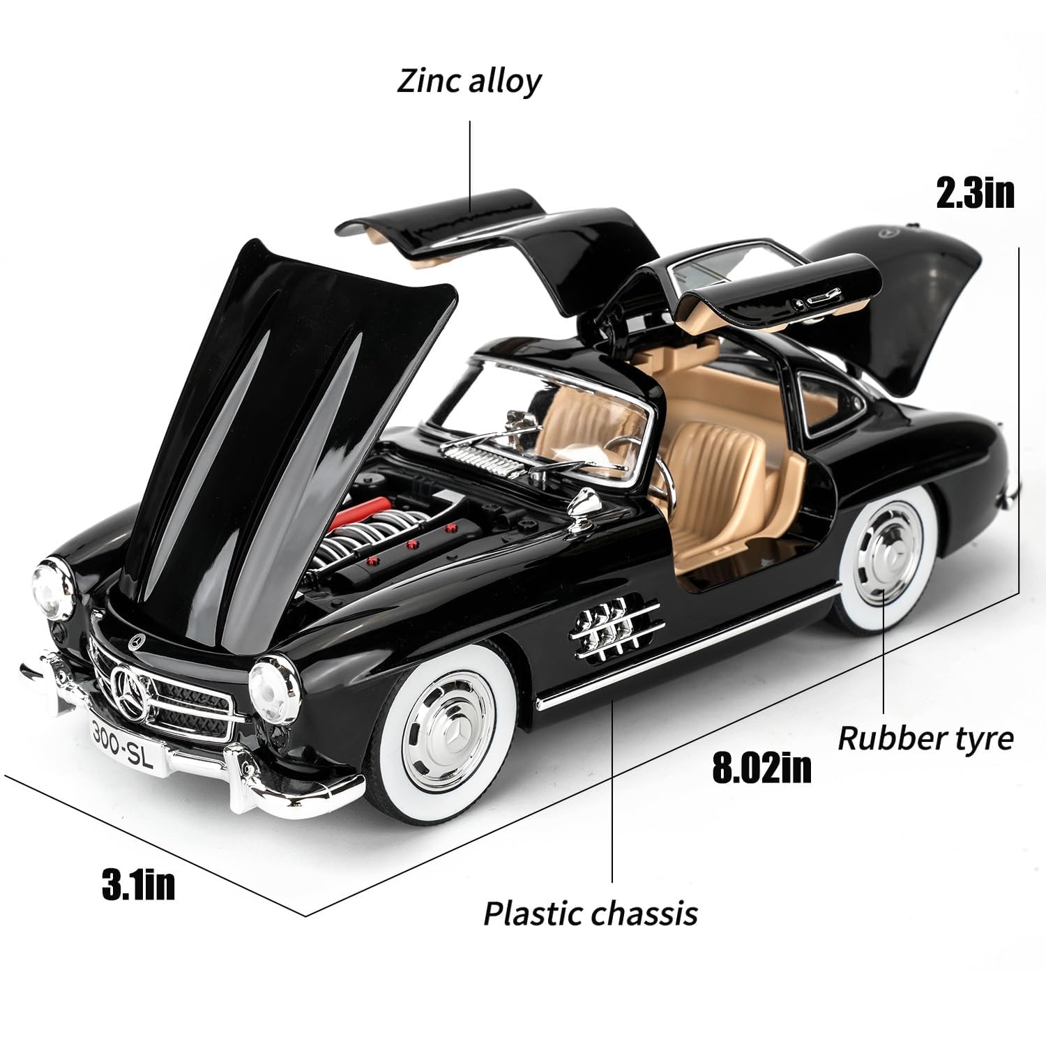 1954 Mercedes-Benz 300SL W198 diecast scale model car collectible