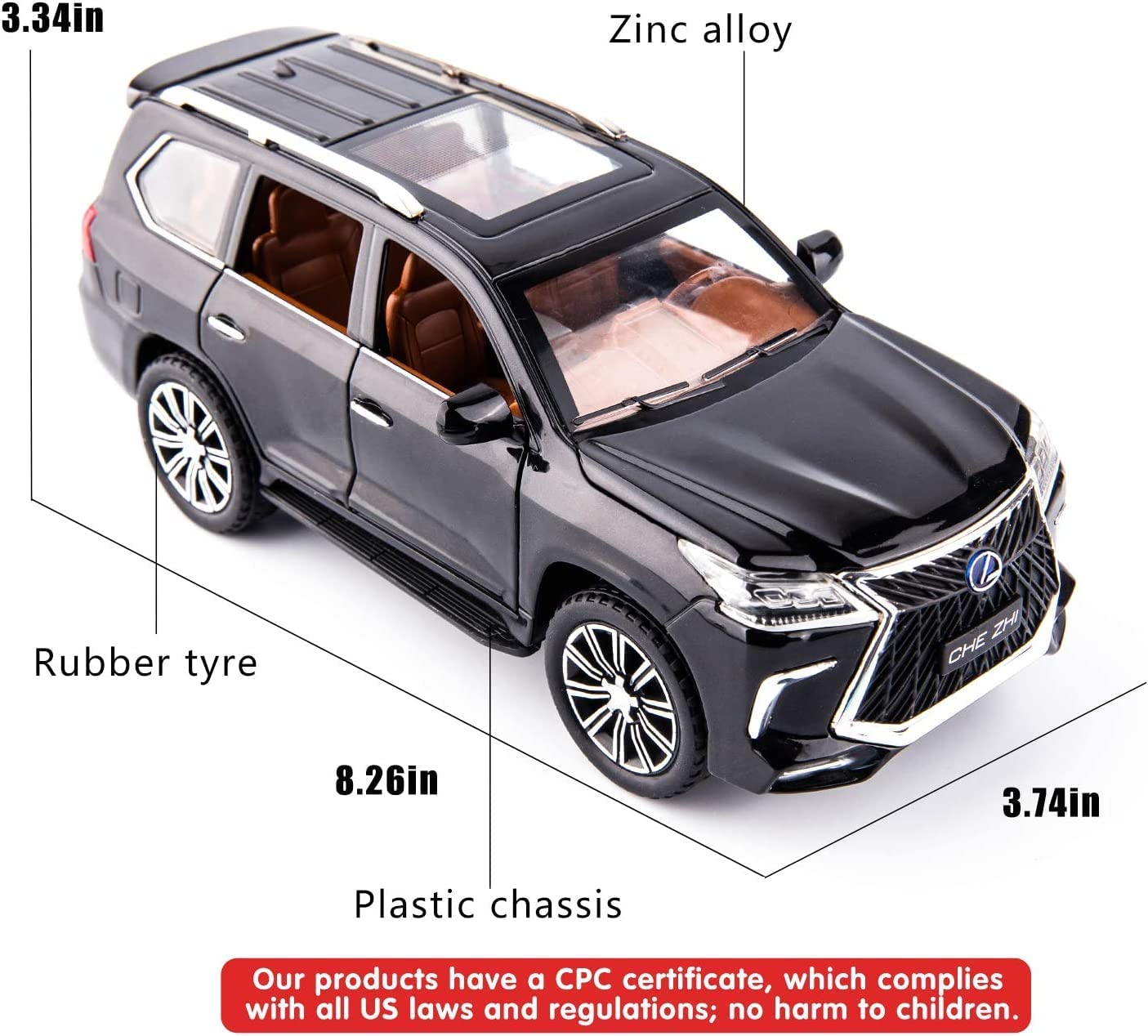 Lexus Lx570 Scale Model Diecast Metalcar - All Size