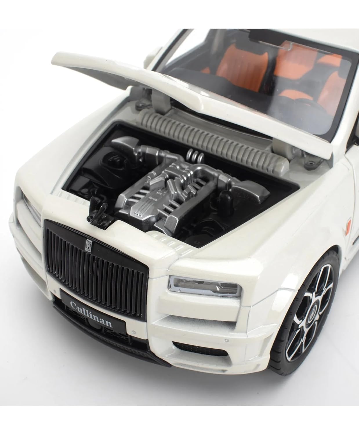 BIG SIZE ROLLS ROYCE CULLINAN 1:24 DIECAST METAL PULLBACK TOY CAR WITH OPENABLE DOORS & LIGHT, MUSIC BOYS CAR FOR KIDS BEST TOYS GIFTS TOYS FOR KIDS [SIZE:-22.5CM*9CM*7.5CM]【 MULTICOLOR 】