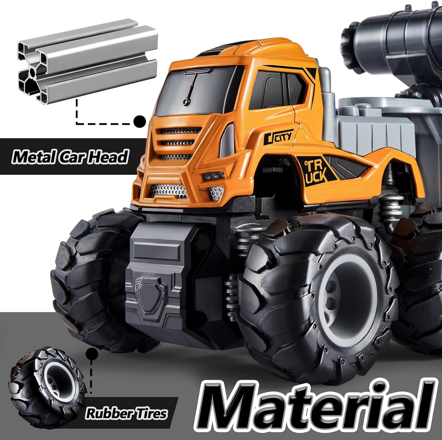 Concrete for Kids, Construction Sites, Metal Vehicles, Toy with Roller, Educational Toy, Gift for Kids, Boys, Girls, 3 4 5 Years Old