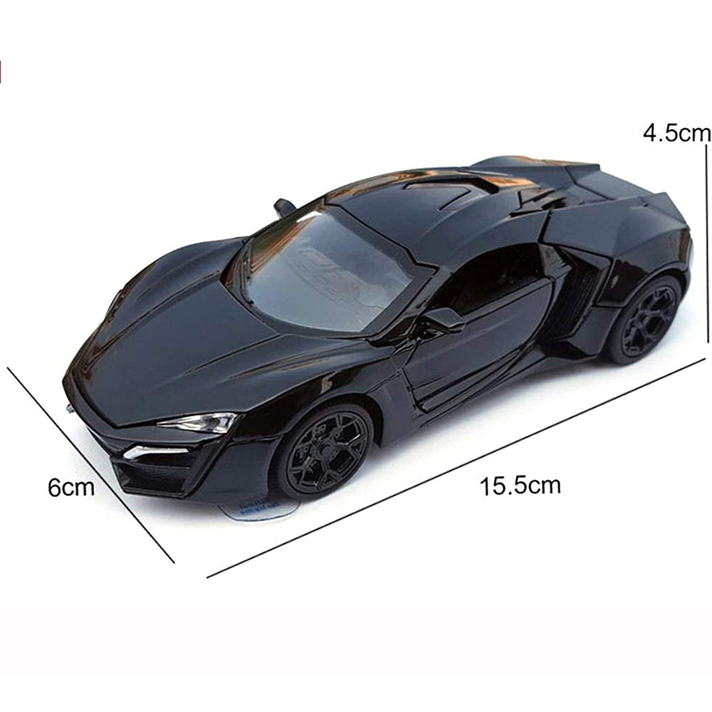 LYKAN HYPER SPORT 1:32 DIECAST METAL PULLBACK TOY CAR WITH OPENABLE DOORS & LIGHT, MUSIC BOYS CAR FOR KIDS BEST TOYS GIFTS TOYS FOR KIDS [SIZE:- 15.5CM*6CM*4.5CM]【 MULTICOLOR 】