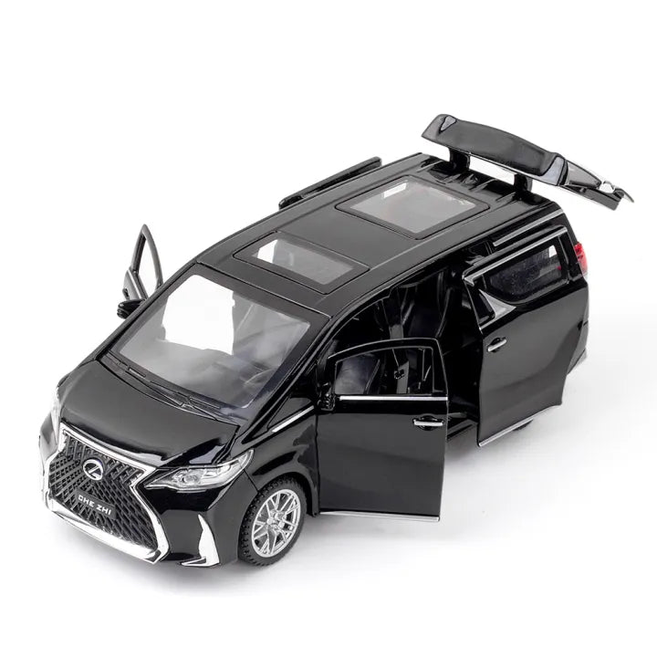 TOYOTA LEXUS LM300 1/32 DIECAST METAL PULLBACK TOY CAR WITH OPENABLE DOORS & LIGHT, MUSIC BOYS CAR FOR KIDS BEST TOYS GIFTS TOYS FOR KIDS [SIZE:-17.5CM*6CM*6CM]【 MULTICOLOR 】