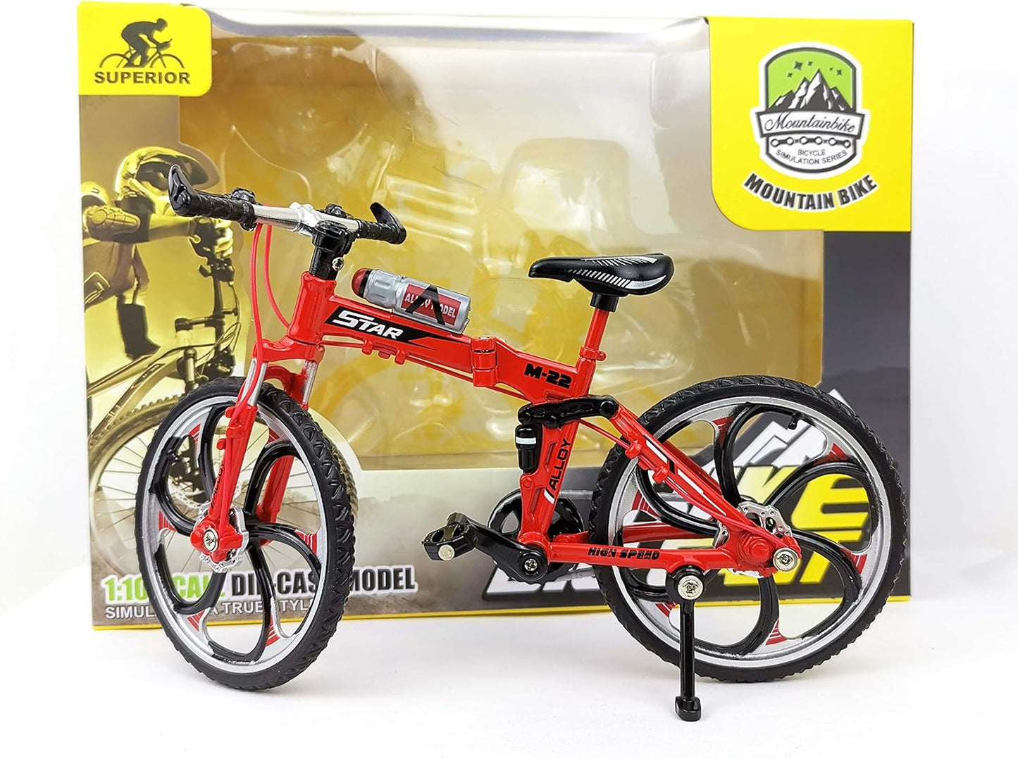 MINI BIKE ORNAMENT TOY BICYCLE MOUNTAIN FOR CAKE TOPPER, HOME DECOR, CRAFTS, COLLECTION, BIRTHDAY GIFT FOR BOYS GIRLS BIKE FANCIERS   [SIZE:-17.5CM*11CM*7.5CM]