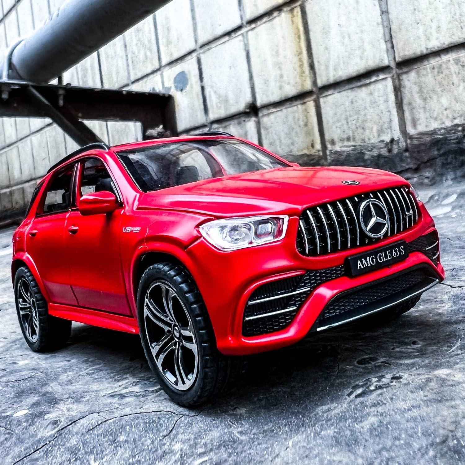 MERCEDES BENZ GTR GLE 63S 1:32 DIECAST METAL PULLBACK TOY CAR WITH OPENABLE DOORS & LIGHT, MUSIC BOYS CAR FOR KIDS BEST TOYS GIFTS TOYS FOR KIDS [SIZE:-15.3CM*6.8CM*5.9CM]【 MULTICOLOR 】