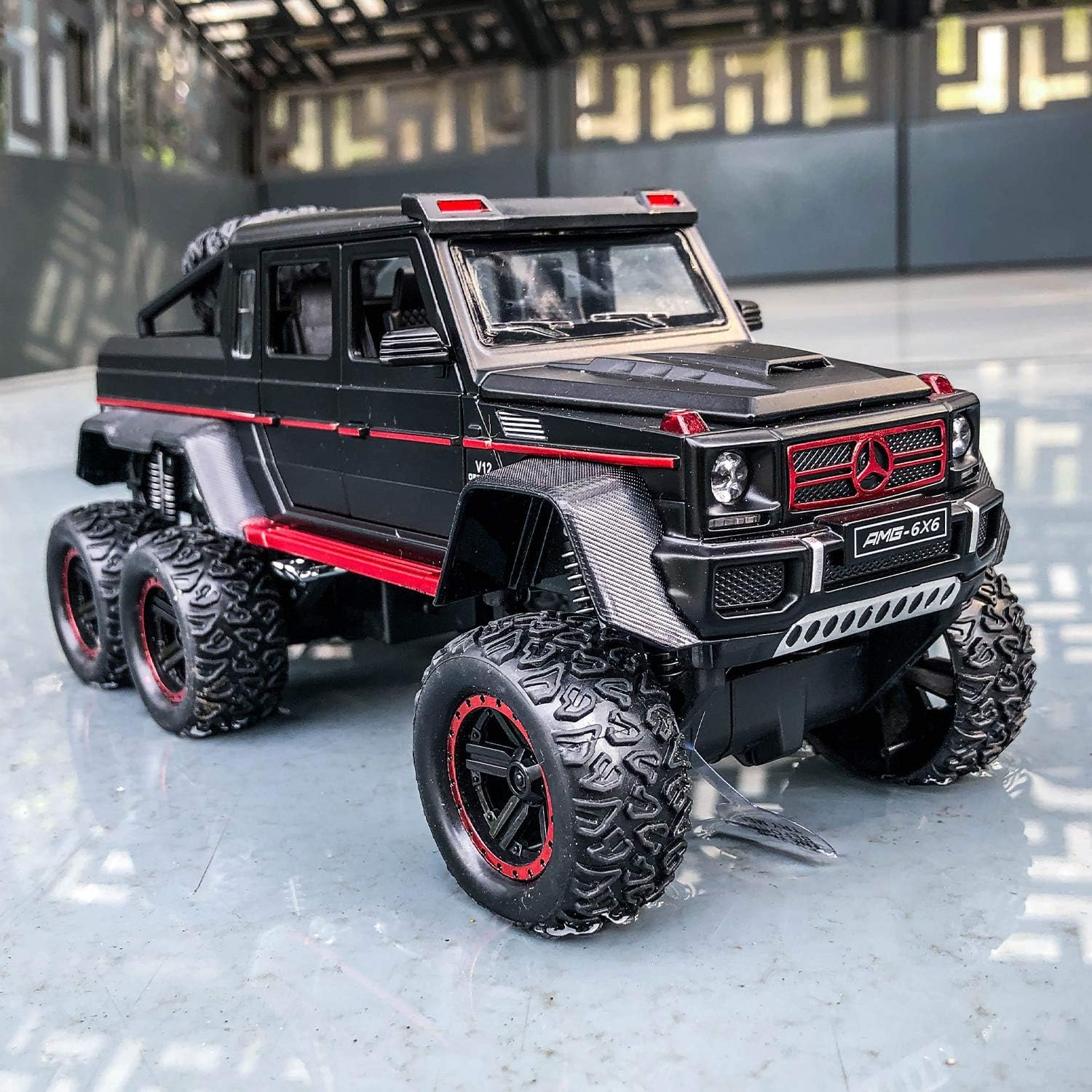 1:24 Diecast Metal Car AMG 6X6 Die Cast Big Scale Model Alloy [Size : 21Cm*11Cm*10Cm]