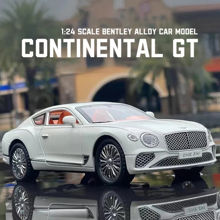 Bentley Continental GT 1:24 Model Car Alloy Diecast Toy Car Collectible Pull Back Toy Vehicles with Sound and Light Door Can Be Opened for Girls Boys Gift [SIZE:-22CM*9CM*7CM]【 MULTICOLOR 】